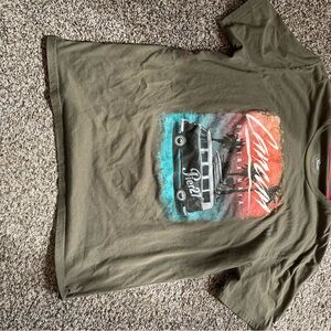 Graphic Tee with Car Print